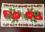 MWT Parisian Prints Linen Strawberry Fruit Tea Towel - The Pink Rose Cottage 