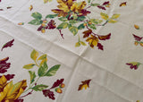 Vintage Wilendur Autumn Leaves with Acorns Tablecloth 12 Squares