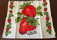 MWT Parisian Prints Linen Strawberry Fruit Tea Towel - The Pink Rose Cottage 