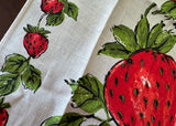 MWT Parisian Prints Linen Strawberry Fruit Tea Towel - The Pink Rose Cottage 