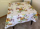 Vintage Wilendur Autumn Leaves with Acorns Tablecloth 12 Squares