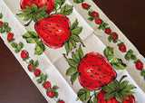 MWT Parisian Prints Linen Strawberry Fruit Tea Towel - The Pink Rose Cottage 