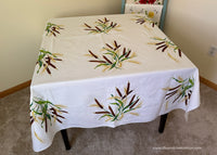 HTF Vintage Wilendur Cattails Tablecloth