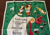 Vintage Irish Coffee Recipe Tea Towel Anthropomorphic Elsie the Cow - The Pink Rose Cottage 