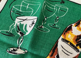 Vintage Irish Coffee Recipe Tea Towel Anthropomorphic Elsie the Cow - The Pink Rose Cottage 