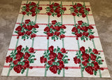 Vintage Wilendur Rambler Red Rose Tablecloth