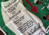 Vintage Irish Coffee Recipe Tea Towel Anthropomorphic Elsie the Cow - The Pink Rose Cottage 
