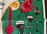 Vintage Irish Coffee Recipe Tea Towel Anthropomorphic Elsie the Cow - The Pink Rose Cottage 