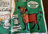 Vintage Irish Coffee Recipe Tea Towel Anthropomorphic Elsie the Cow - The Pink Rose Cottage 