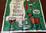 Vintage Irish Coffee Recipe Tea Towel Anthropomorphic Elsie the Cow - The Pink Rose Cottage 