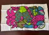MWT Vintage Bucilla Linen Tea Towel Georges Briard Tropical Fruit - The Pink Rose Cottage 