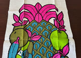 MWT Vintage Bucilla Linen Tea Towel Georges Briard Tropical Fruit - The Pink Rose Cottage 