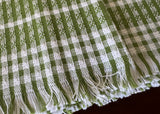 Set of 3 Vintage Green and White Gingham Tea Kitchen Towels Unused - The Pink Rose Cottage 
