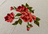 Vintage Wilendure Pink Roses Terrycloth Tablecloth