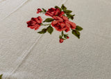 Vintage Wilendure Pink Roses Terrycloth Tablecloth