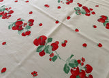 Vintage Wilendur Strawberry Tablecloth and Napkins