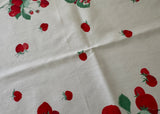 Vintage Wilendur Strawberry Tablecloth and Napkins