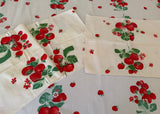 Vintage Wilendur Strawberry Tablecloth and Napkins