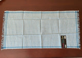 Vintage Unused Cannon Kitchen Towel Turquoise and White Plaid