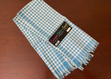 Vintage Unused Cannon Kitchen Towel Turquoise and White Plaid