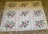 Vintage America's Pride Lynton Pink Peony Tablecloth