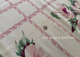 Vintage America's Pride Lynton Pink Peony Tablecloth
