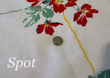 Vintage Wilendur Rosemead Tablecloth Berries Poppies Daisies and More