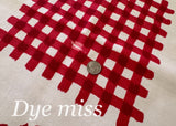 Vintage Wilendur Gingham Flower Red Tablecloth