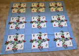 Vintage Wilendur Berries Tablecloth in Blue