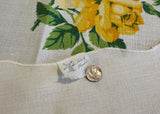 Vintage Pride of Flanders Yellow Empress Rose Tablecloth and Napkins