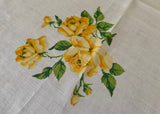 Vintage Pride of Flanders Yellow Empress Rose Tablecloth and Napkins
