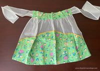 Vintage Apron with Anthropomorphic Pink Roses and Flowers