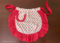 Vintage Red and White Polka Dot Kitchen Apron