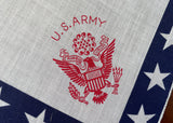 Vintage U.S. Army Souvenir Emblem Handkerchief