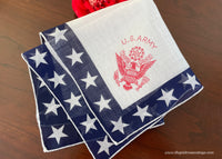 Vintage U.S. Army Souvenir Emblem Handkerchief