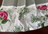 Vintage Sheer Green Apron with Pink Sweet Peas