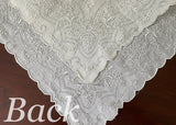 Vintage Whitework Hand Embroidered Linen Wedding Handkerchief