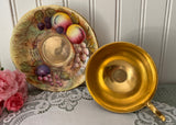Vintage Aynsley Orchard Gold Teacup and Saucer Signed D. Jones