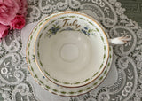 Vintage Royal Albert July Forget-Me-Not Teacup Saucer Flower of The Month