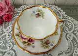 Vintage Queen's Rosamund Pink Roses Teacup and Saucer