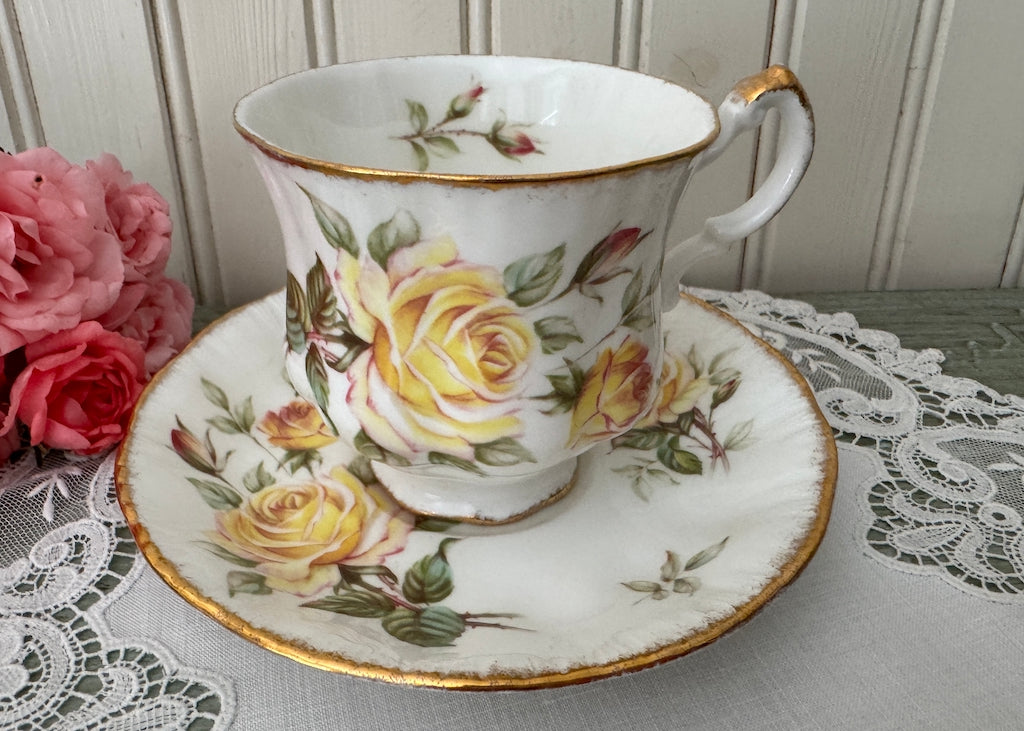 Vintage Paragon Peace Rose Teacup and Saucer