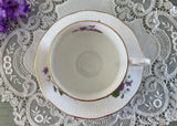 Vintage Elizabethan Dorset Purple Violet Teacup and Saucer