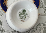 Vintage Aynsley Cobalt Blue Fruit Teacup & Saucer