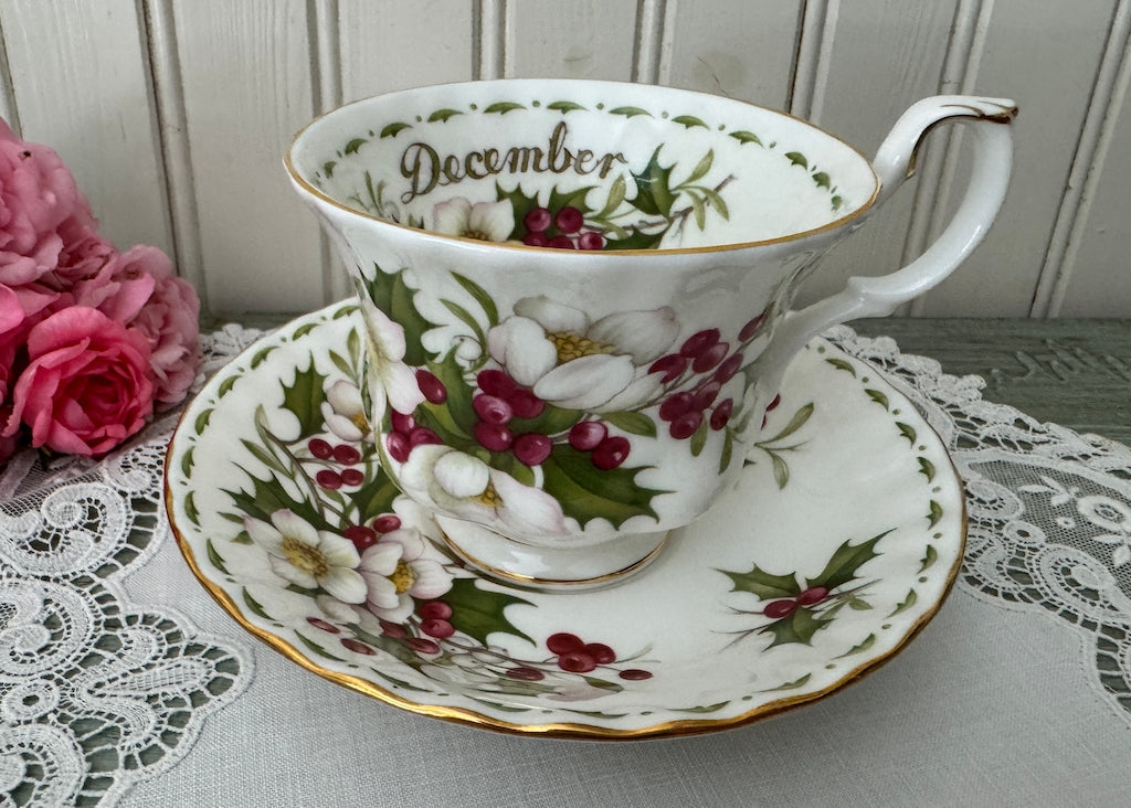 Royal Albert Flower of the Month December Christmas Rose Teacup Saucer