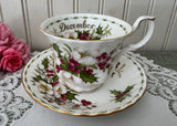 Royal Albert Flower of the Month December Christmas Rose Teacup Saucer