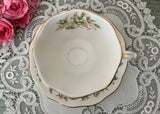 Vintage Royal Albert Green Velvet Teacup & Saucer Rose Chintz Series