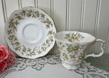 Vintage Royal Albert Green Velvet Teacup & Saucer Rose Chintz Series