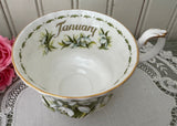 Vintage Royal Albert Flower of the Month Snowdrops January Teacup Only