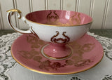 Vintage Aynsley Orchard Fruit Pink & Gold Teacup and Saucer