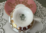 Vintage Aynsley Orchard Fruit Pink & Gold Teacup and Saucer
